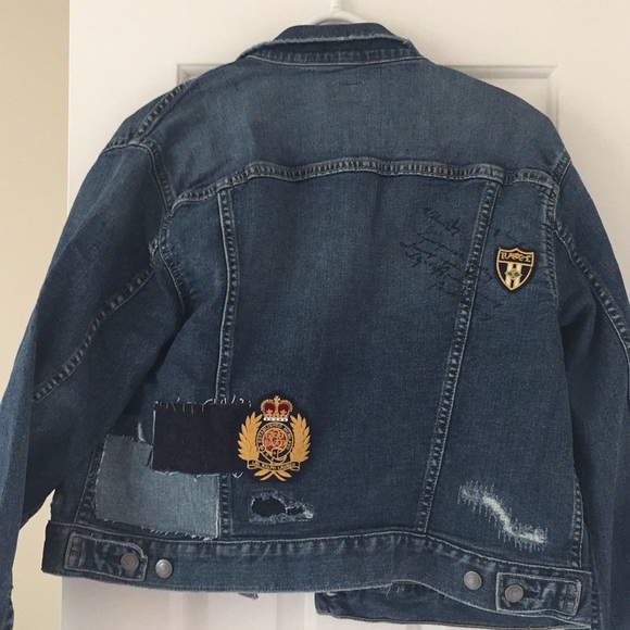 Ralph Lauren Jean Jacket distressed appliqués - Picture 6 of 8